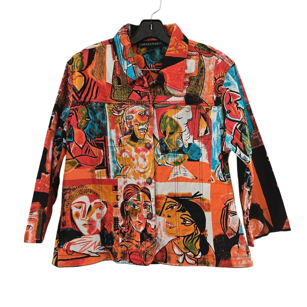 Mirror Image Art to Wear lightweight jacket L